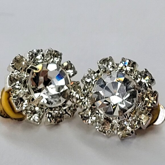 Crystal Small Clip On Earrings - Picture 2 of 3